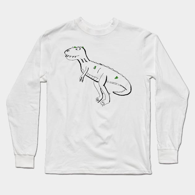 Tyrannosaurus looking foreward Long Sleeve T-Shirt by WanipaMerch